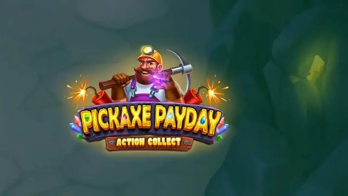 Tampilan visual slot Pickaxe Payday dengan karakter penambang kartun